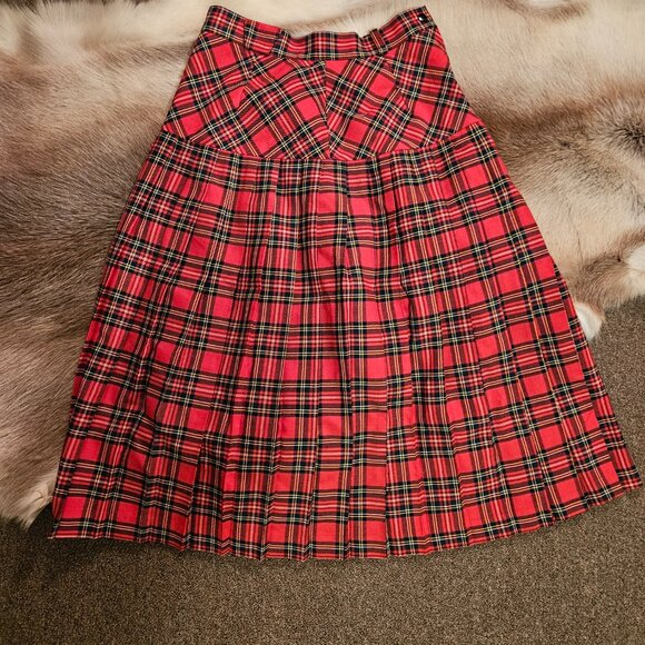vintage histoire de femme paris midi tartan skirt - Picture 3 of 4